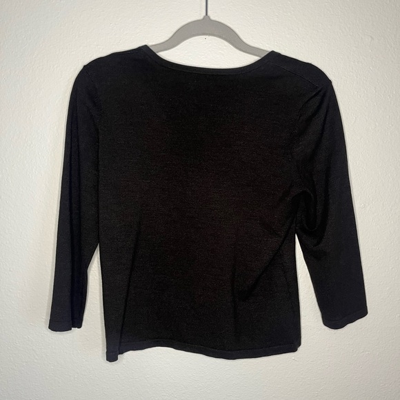 Judith Hart Petites Black Embroidered Top - Picture 4 of 4